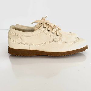 HOGAN by Tod's Scarpa Beige Canvas Sneakers